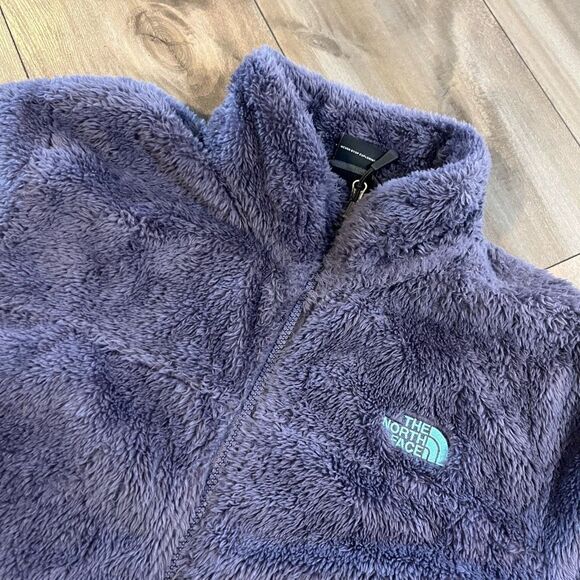 North Face Purple Casual Fleece Jacket Women Large - Picture 2 of 4